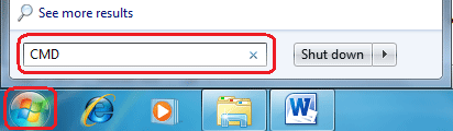 Windows Start Button, Search Box